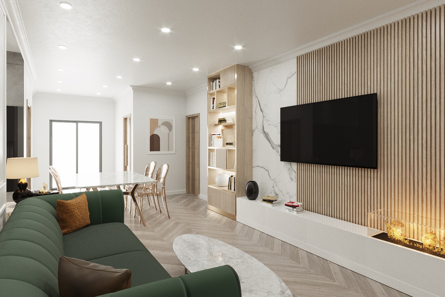 Thiết kế nội thất căn hộ hiện đại sang trọng - Mỹ Khê Apartment