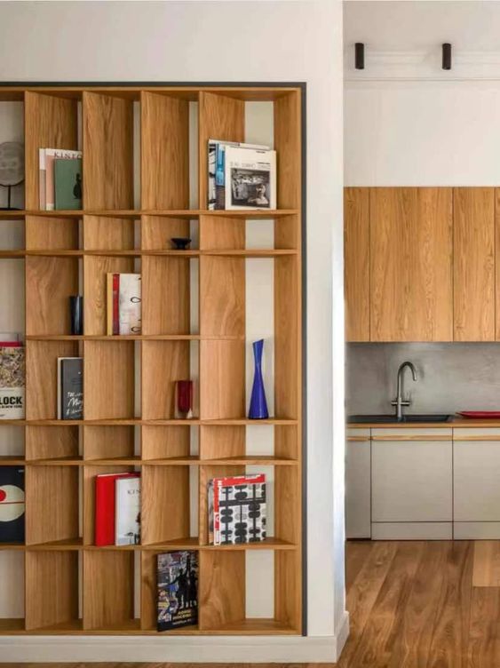 Những ý tưởng tủ vách ngăn phòng khách và không gian bếp mới nhất